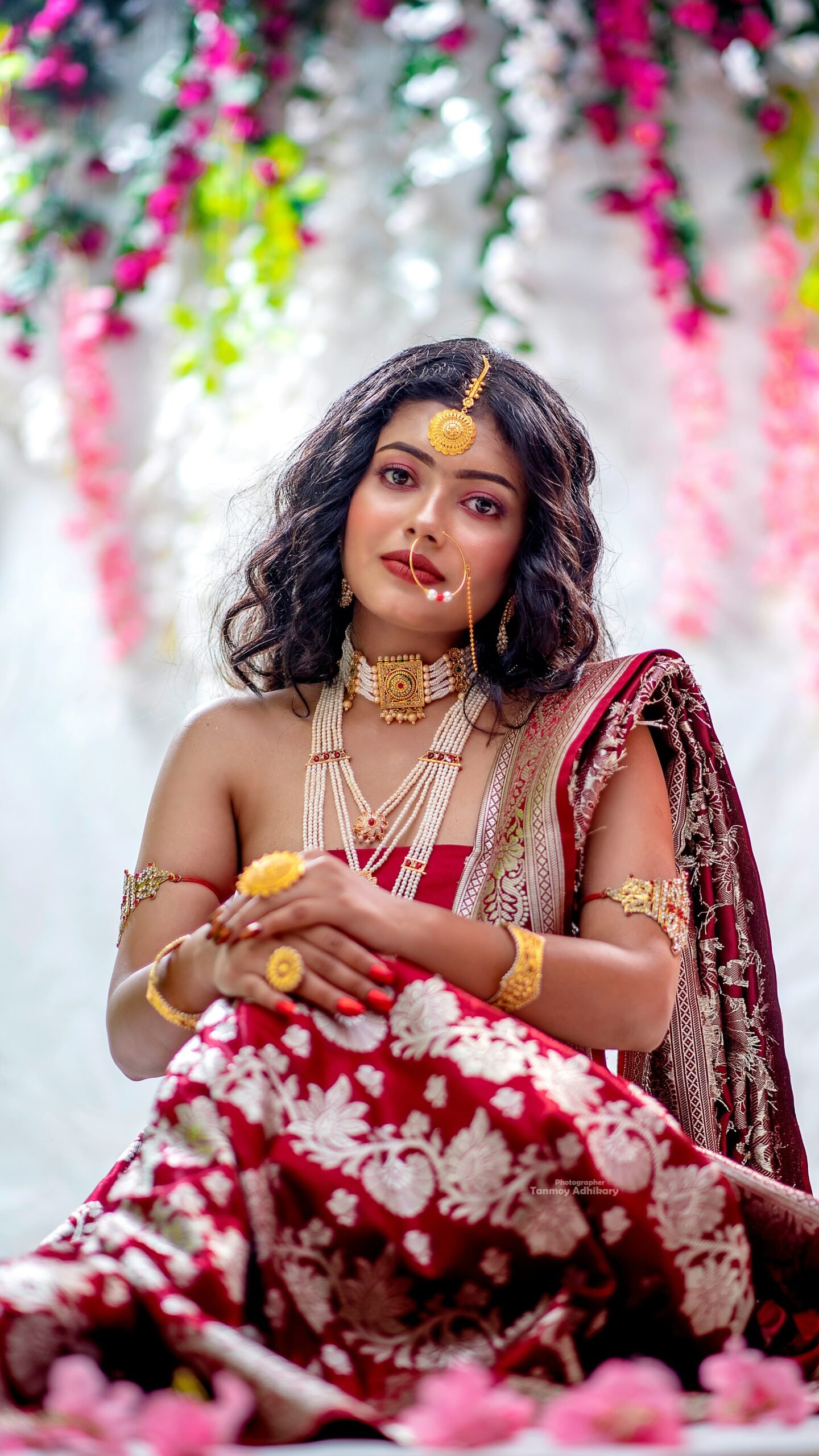 a woman in a traditional dress